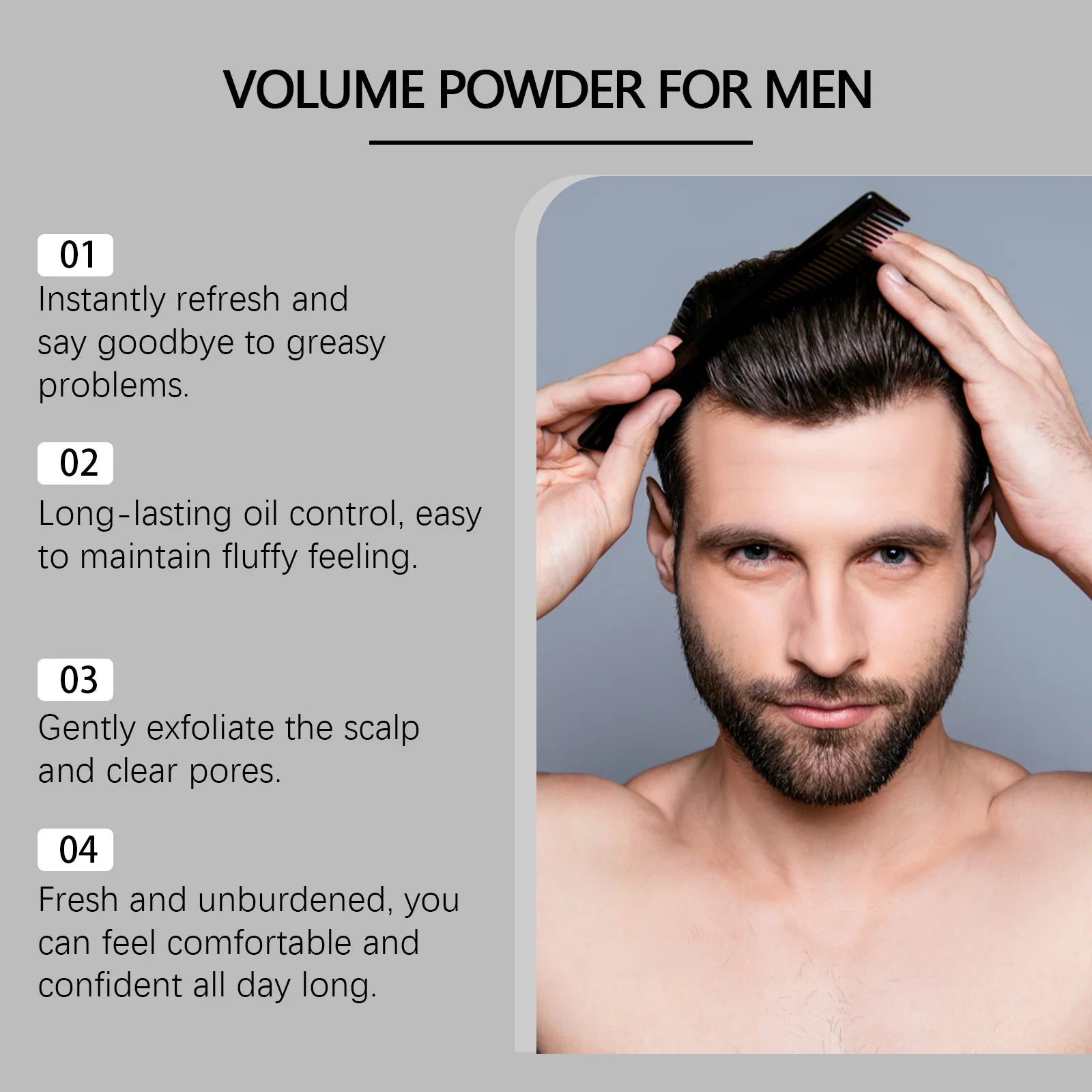 Instant Volume Hair Powder for Men
